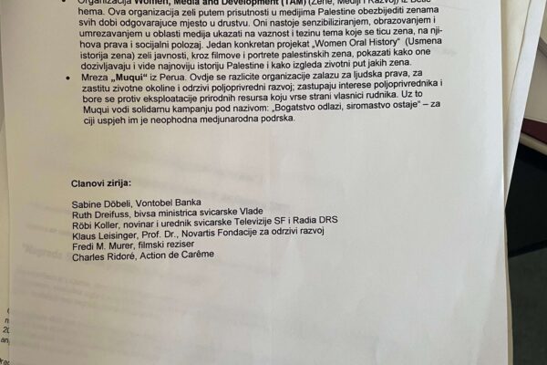 Saznajte više o nagradi Sjever-Jug dodijeljenoj organizaciji Krajiška Suza iz Sanskog Mosta za projekt njege starih i osnaživanja žena.